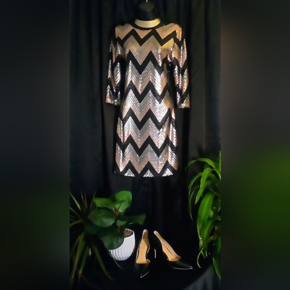 As U Wish size medium black, multicolored dress